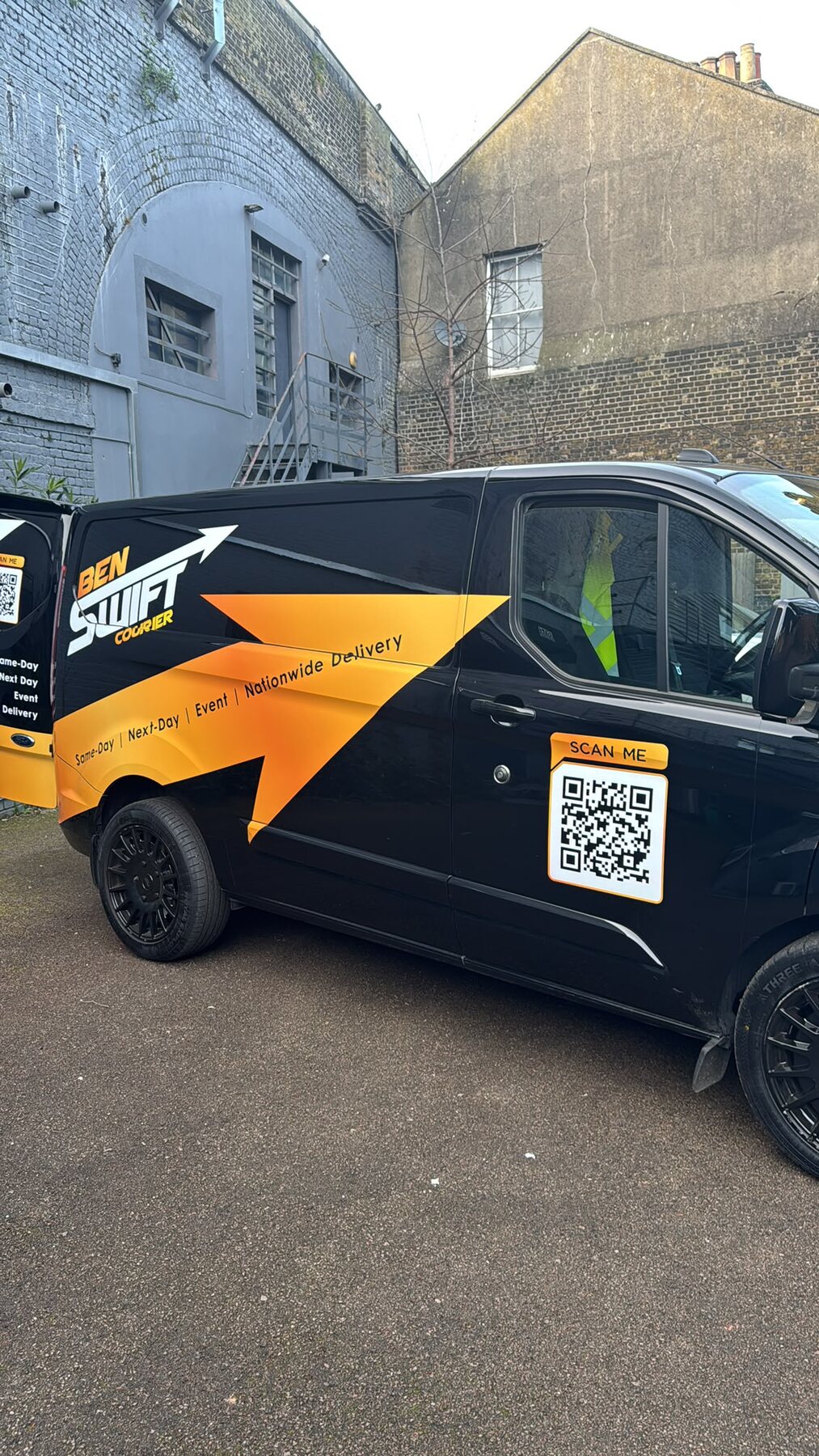Ben Swift Courier branded vehicle