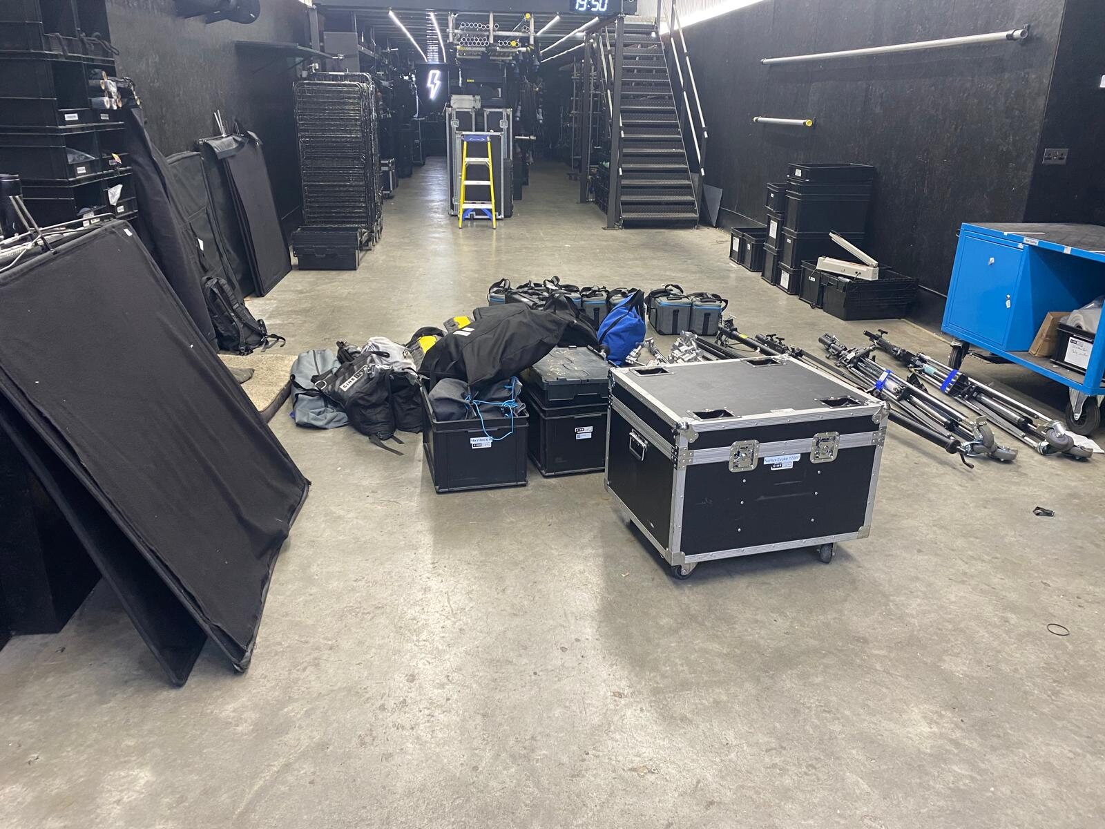 Production and event equipment arranged for transport